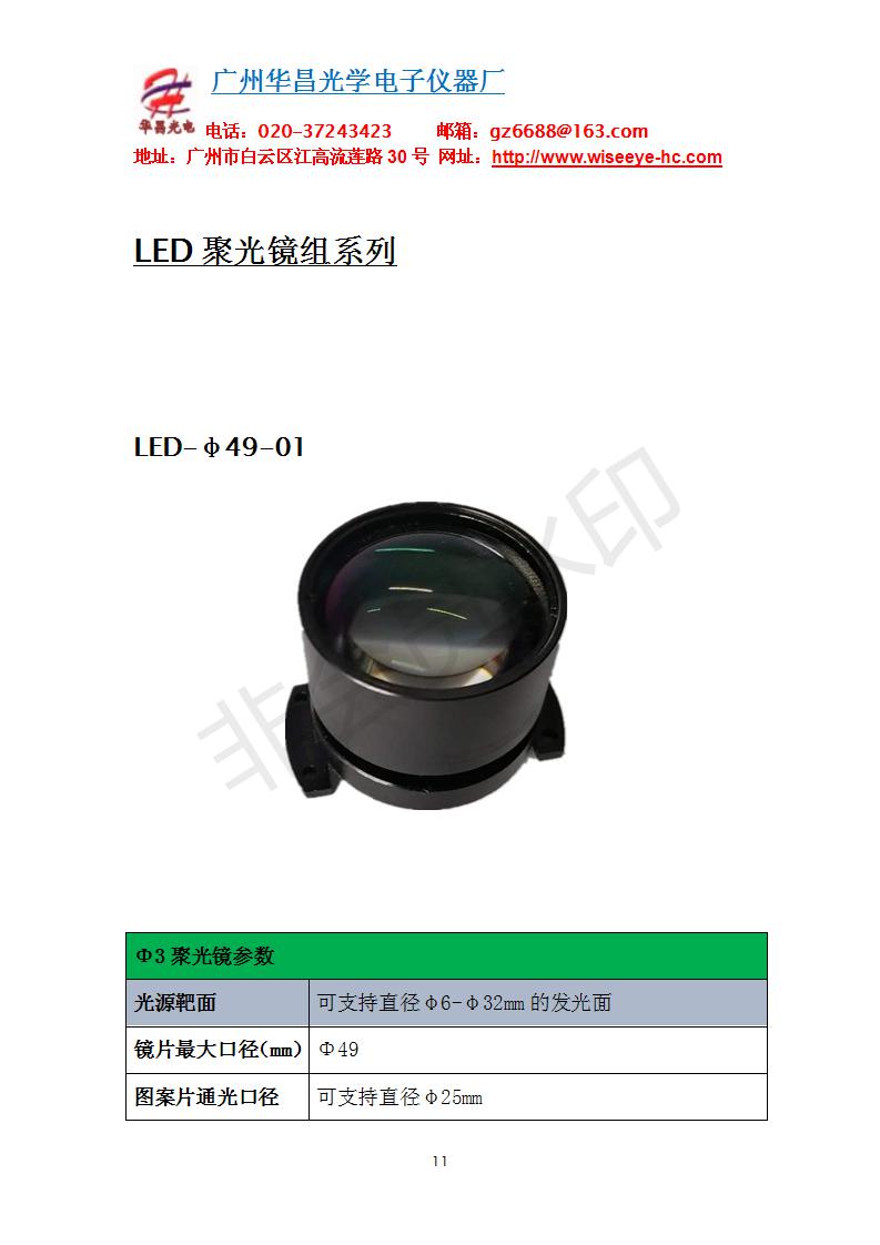 LED聚光镜组系列